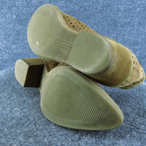 Steven by Steve Madden Women Size 6 M Tan Suede Ankle Boots Cutout Block Heel - Picture 9 of 9